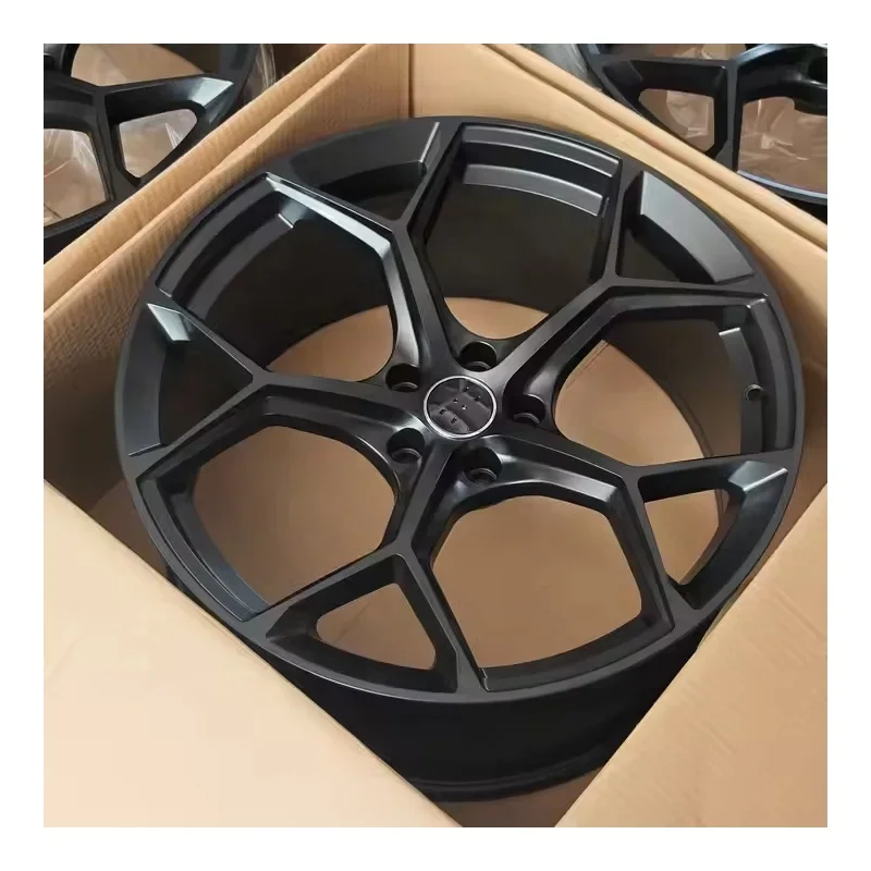 

YQ Muti Spoke Alloy Car Rim for RS7 Satin Black 20 21 22 Inch 5X112 5 Holes Passenger Car Wheels