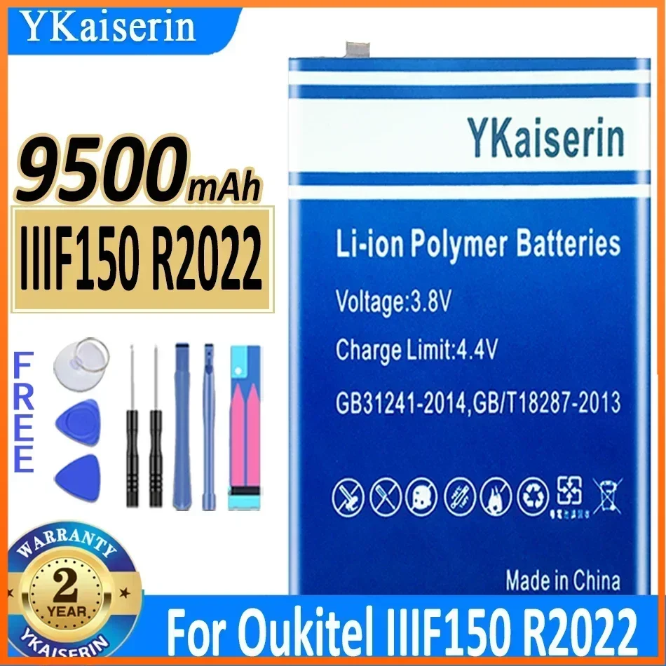 YKaiserin Battery for Oukitel F150 B2021 IIIF150 R2022 9100mAh/9500mAh Mobile Phone Battery Batteries Warranty + Tracking Number