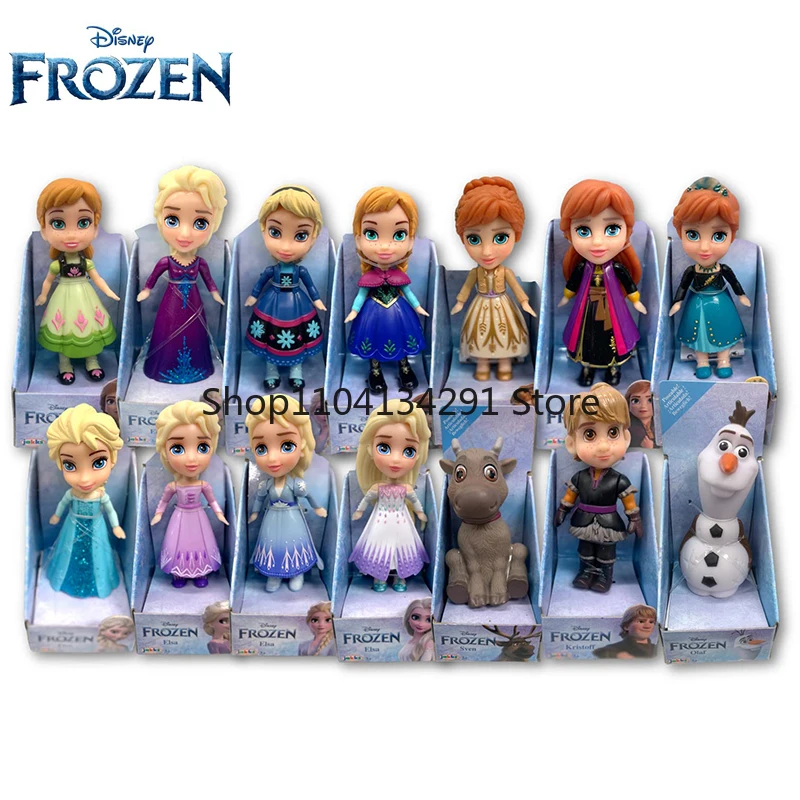

Оригинальные мини-фигурки принцессы Диснея «Холодное сердце», Эльза, Анна, Олаф, куклы, милые аниме-фигурки, коллекционная кукла, подарок для девочки