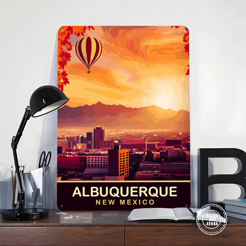 Albuquerque Living Room Decoration Cozy Vintage Metal Plate Bathroom Decor Posters on the Wall Arts Setup Decorations Wand Deko