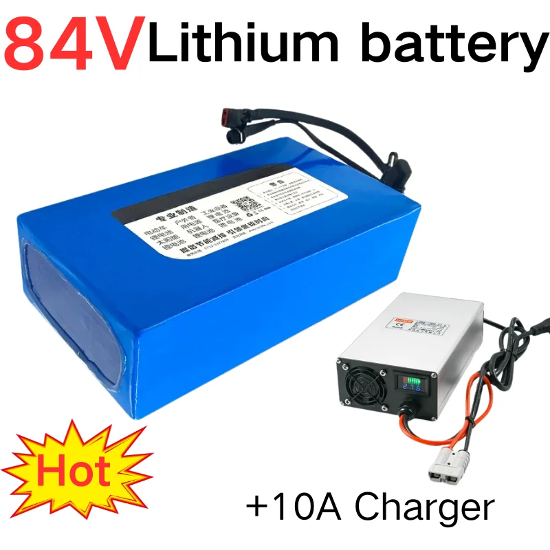 

EB-84v 50Ah 30Ah 100Ah 60Ah 80Ah lithium ion battery BMS for 4000W 5000W inverter motorcycle golf cart + 10A charger.