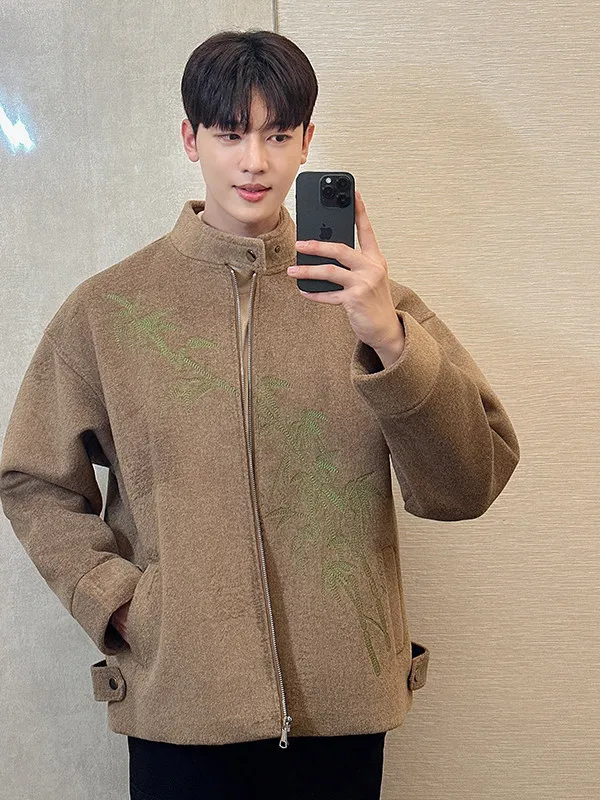 

Новый китайский мужской костюм из бамбука с вышивкой, свадебный, повседневный, верхняя одежда, теплый, зимний, модный тренд