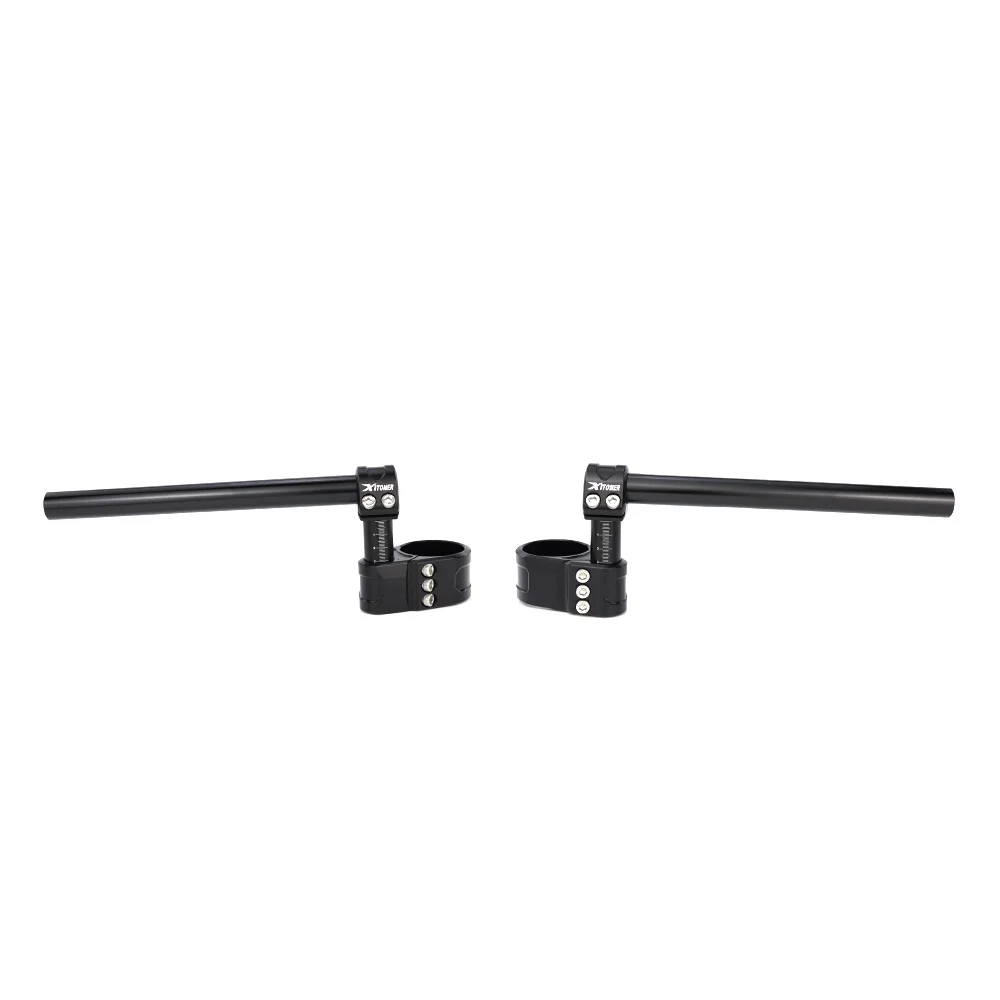 Motorcycle Handlebar Clip-On Handle Bar Raiser Universal Fit For 37mm 41mm 43mm 50mm 53mm 55mm Adjustable Clip-ons Handlebar