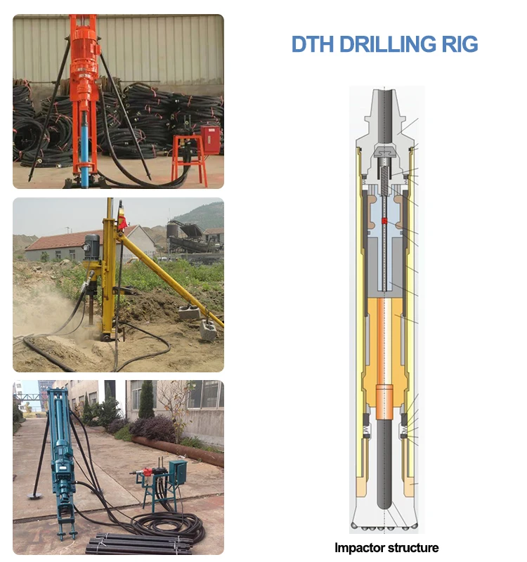 Portable Down-The-Hole Drill Rig Dth Rock Drill Rig Small Dth Drilling Rig Machine