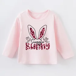 Baby Spring Autumn Casual Fashion Kid Boy Girl Outfit Pink T-shirt Long Sleeve Top New Style Children Outdoor Trendy Cute Lovely