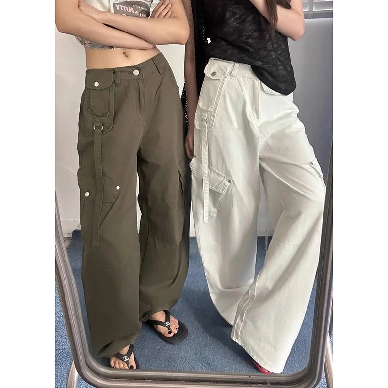 

ZHISILAO New Pocket Baggy Jeans Women Casual Y2K Wide Leg Loose Floor Length Denim Pants Streetwear 2025