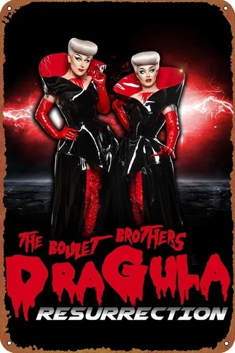 Les frères Boulet ; Dragula : Résurrection – Logo en métal décoratif vintage – Affiche décorative