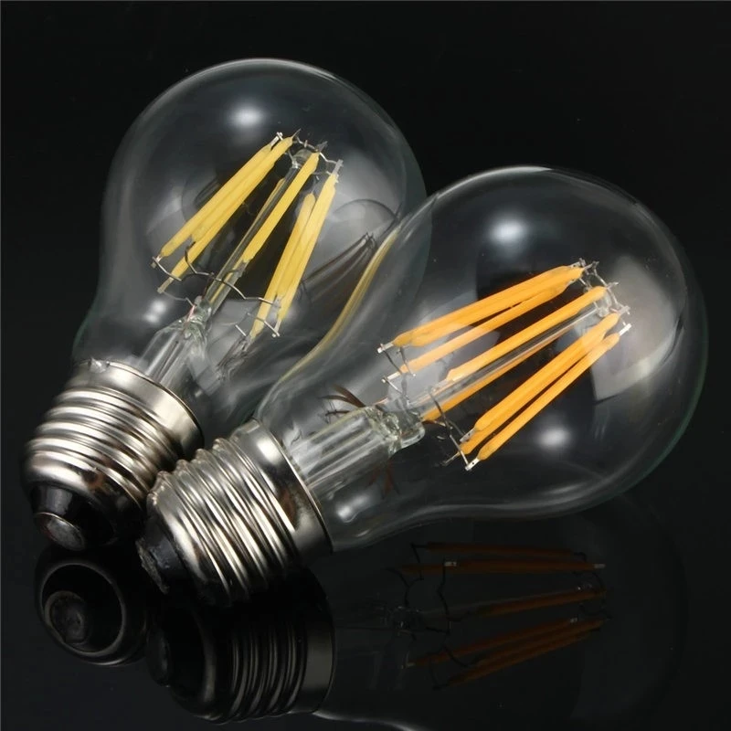 

Replace 60W 80W Incandescent Light A60 E27 LED Bulb Filament Light Glass Bulb 220V 4W 8W Edison Lamp Lampada Antique Vintage Led