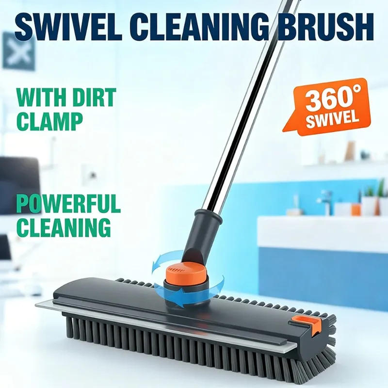 3in1 Multi Angle Stiff Bristle Crevice Scrub Brush Durable Household Cleaning Tool for Bathroom Kitchen Tile Wall Stain Removal
