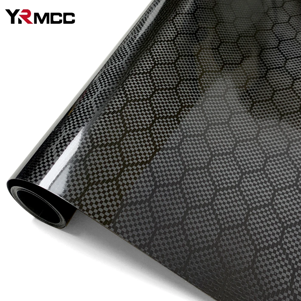 Motorcycle Sticker Honeycomb Pattern Forged Carbon Wrap Vinyl Film DIY Waterproof Helmets Decal for Car Motorcycle Accessories