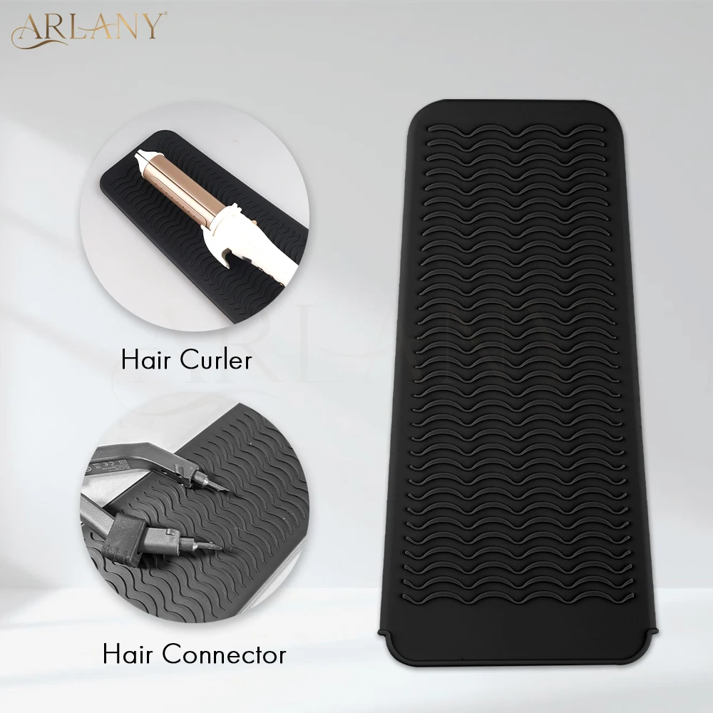 

ARLANY силиконовый термостойкий коврик для завивки волос, инструмент для укладки волос, многофункциональный нескользящий плоский термостойкий коврик, чехол