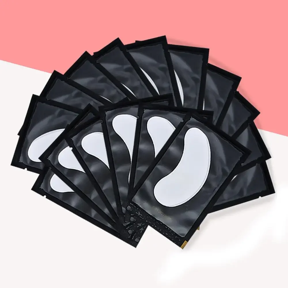 100 paia senza pelucchi sotto i cuscinetti in gel per gli occhi cerotti di carta per occhi idratanti ciglia innestate estensione punte degli occhi adesivo avvolge strumento di trucco
