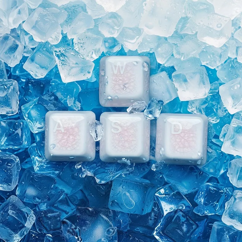 

Керамические кейкапы Ice Crack WASD, изготовленные методом обжига, персонализированные кейкапы MX для механических клавиатур, аксессуары, подарки