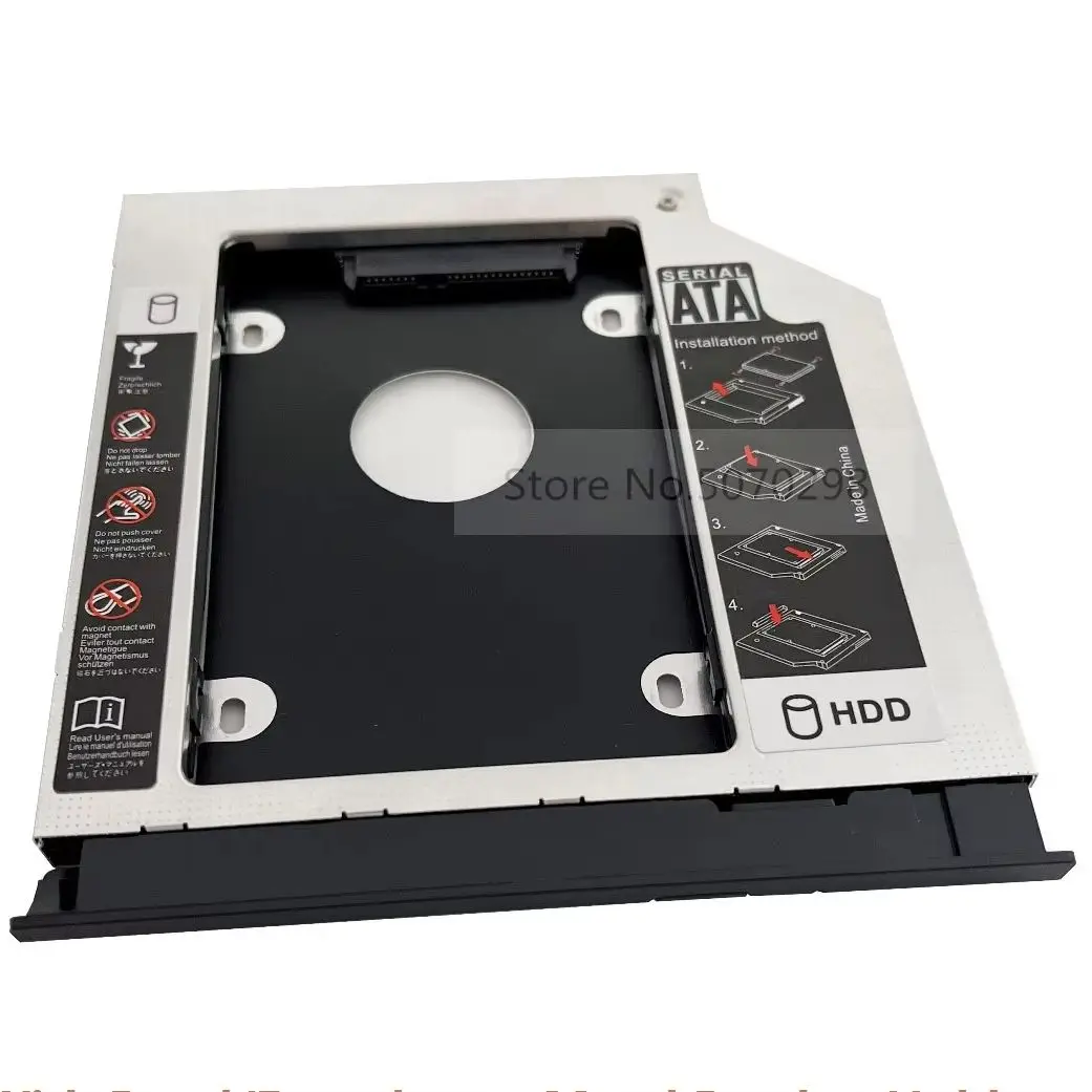 with Bezel Cover Tail Metal Hook 2nd 2.5 SATA Hard Drive HDD SSD Optical bay Caddy Frame Adapter for Acer EX2519 ES1-531 N15W4