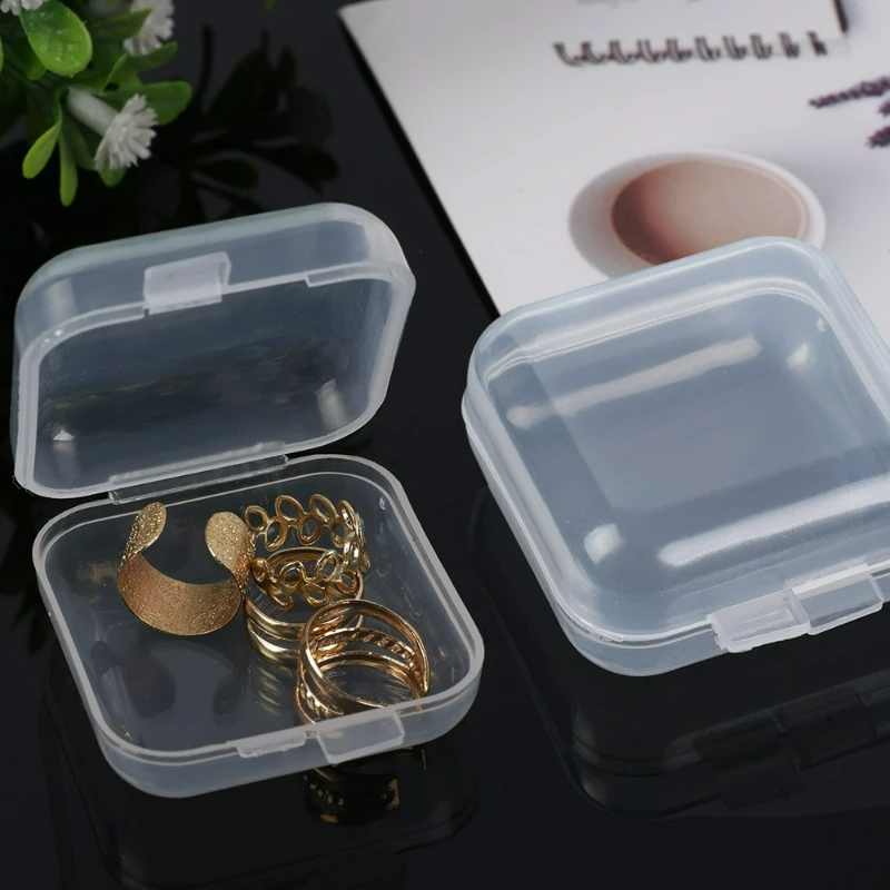 Mini Plastic Storage Box for Earring Jewelry Packaging