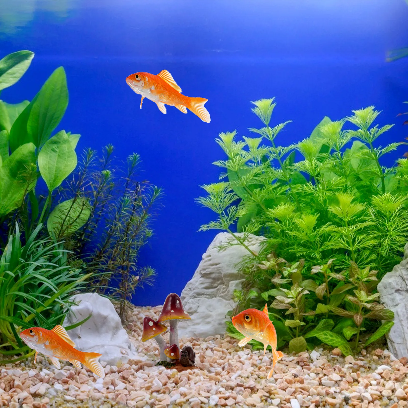 Resin Mushroom Snail Fish Tank Ornament Aquarium Decoration for Freshwater Saltwater Tanks Visual Appeal Shelter Fun Scenery