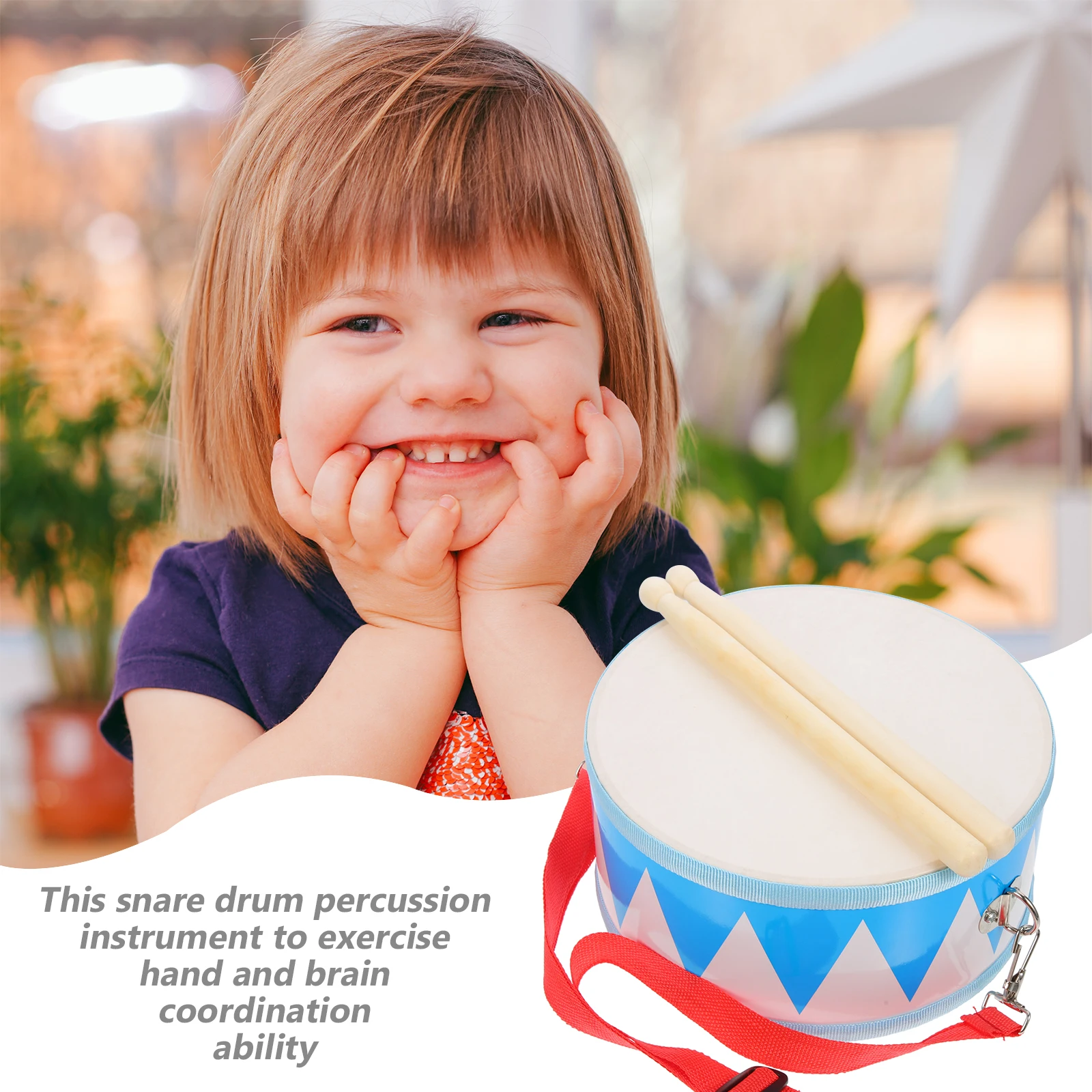 

Premium Kids Snare DrumDurable Music Educational Percussion Instrument for Toddler Hand Brain CoordinationChildren's Rhythm