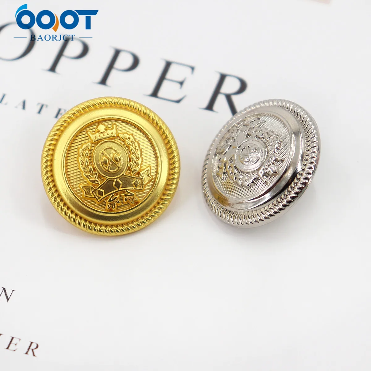 Metal Button 10Pcs/Lot  Yellow Gold or Silover Sweater Coat Decoration Shirt Buttons Accessories DIY JS-560