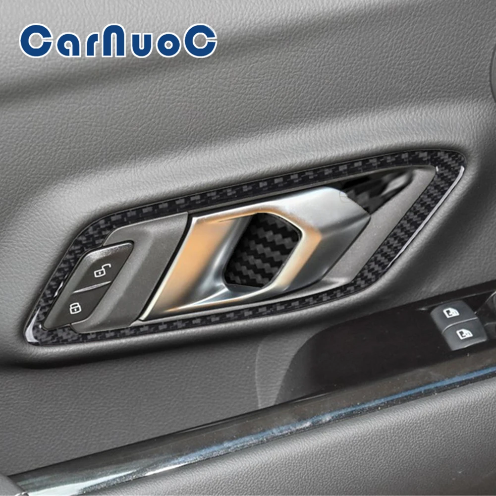 

Car Carbon Fiber Stickers Door Handle Decorative Cover Trim For Toyota A90 Supra 2019 2020 2021 2022 Auto Interior Accessories