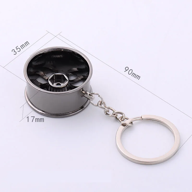 Wheel Rim Key chain Hot SALE High Quality metal Keychain Car Key Chain Key Ring wheel hub Key ring wholesale #1-17156 - Image 6
