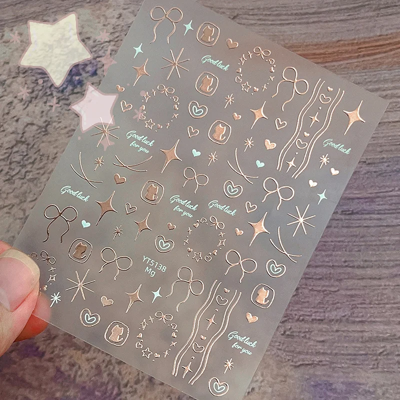 1 foglio di fiocchi adesivi per unghie carino dolce cuore cane autoadesivo decalcomanie per unghie manicure fai da te per donne ragazze arte