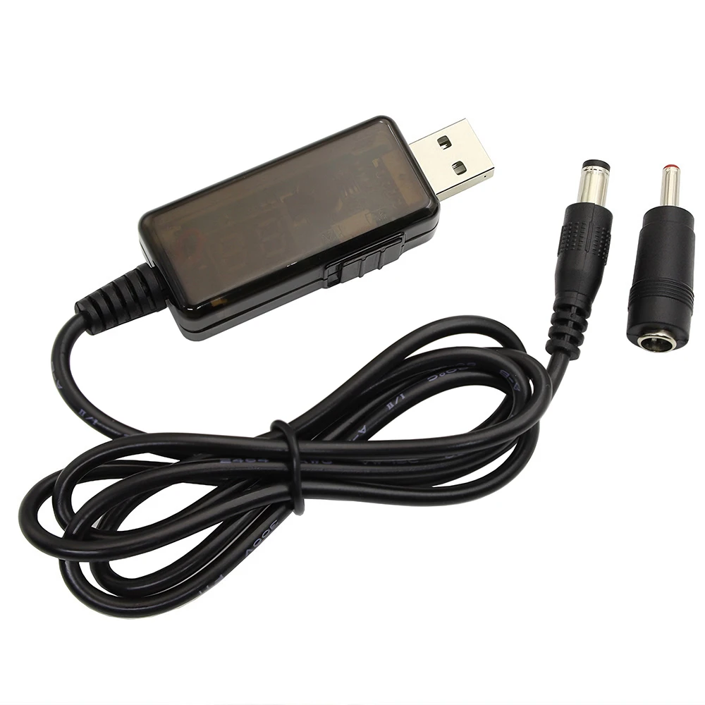 USB Boost Converter DC 5V to 9V 12V USB Step-up Converter Cable Adapter 5.5*2.1mm 3.5x1.35mm Connecter for Power Supply Charger
