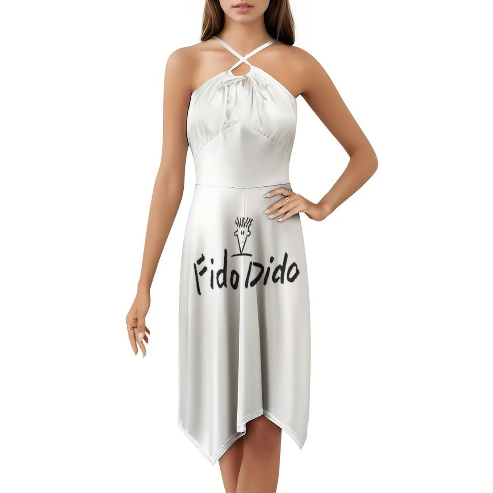 فستان Fido Dido-Best ذو الشخصيات الكرتونية النسائية الأنيقة للحفلات على شكل حرف A مع خيارات قصيرة/طويلة/بدون أكمام Fido Dido Icon #5