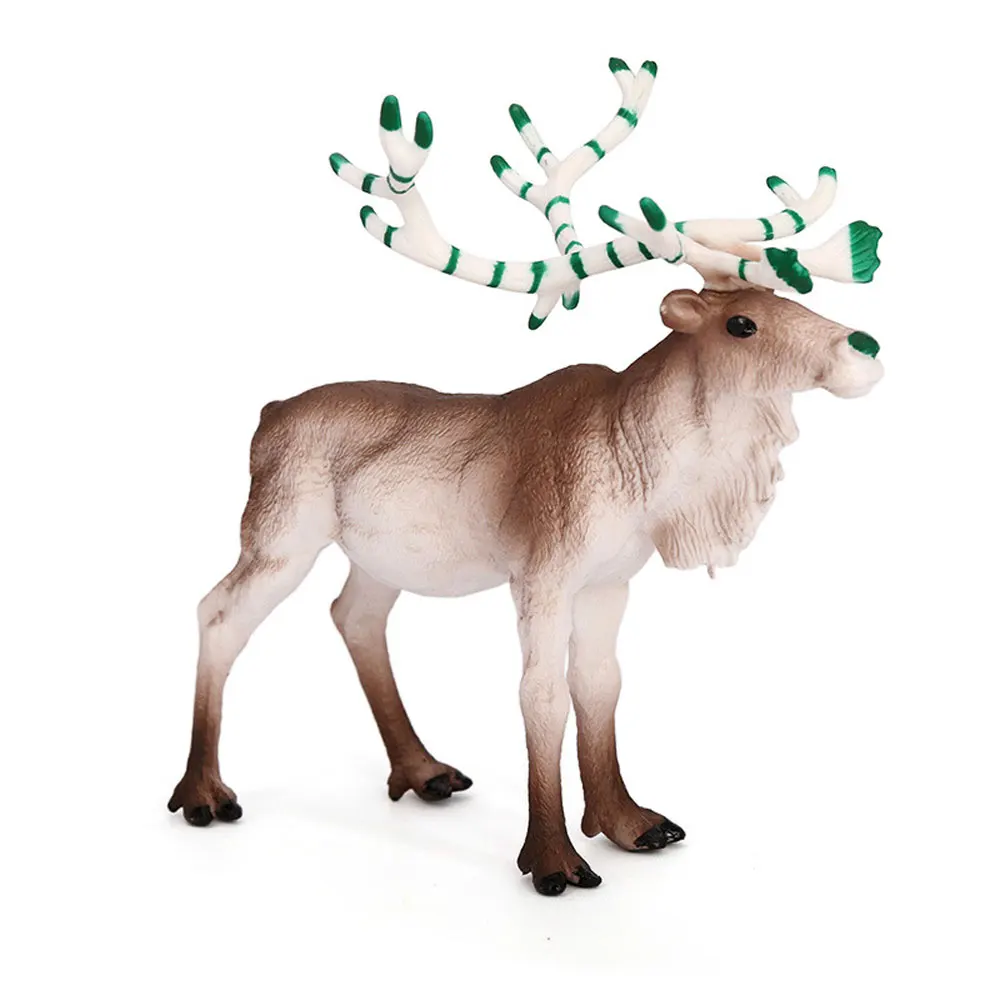 

Realistic Reindeer Animal Model Solid Christmas Decoration Educational Kids Christmas Gift Festive Home Ornament Prop Toy HG388