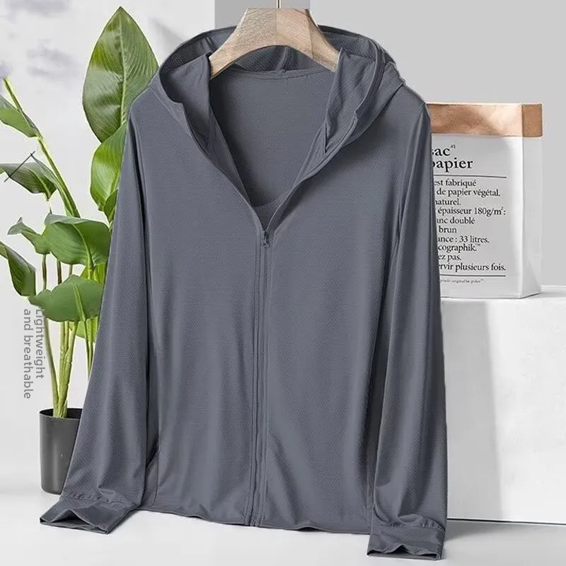 

Ice Silk Quick Dry Women's Sun Protection Clothing 2025 New Loose Outdoor Casual Sports Zipper Jacket Ultra Lightweight Summe...
