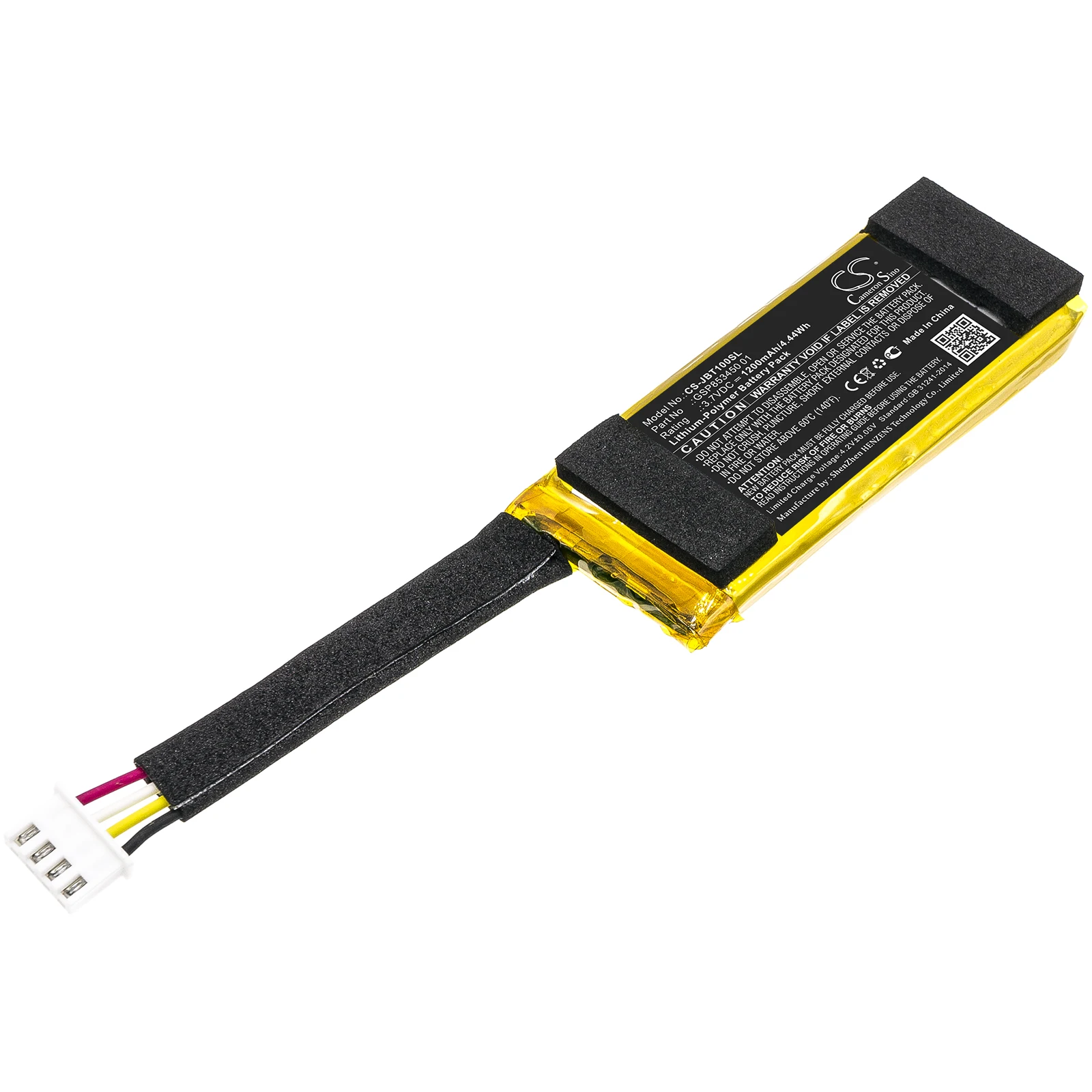 

Cameron Sino 3.7V 1200mAh Wireless Headset battery GSP853450 01 for JBL Free Truly Charging Case +TOOLS KIT