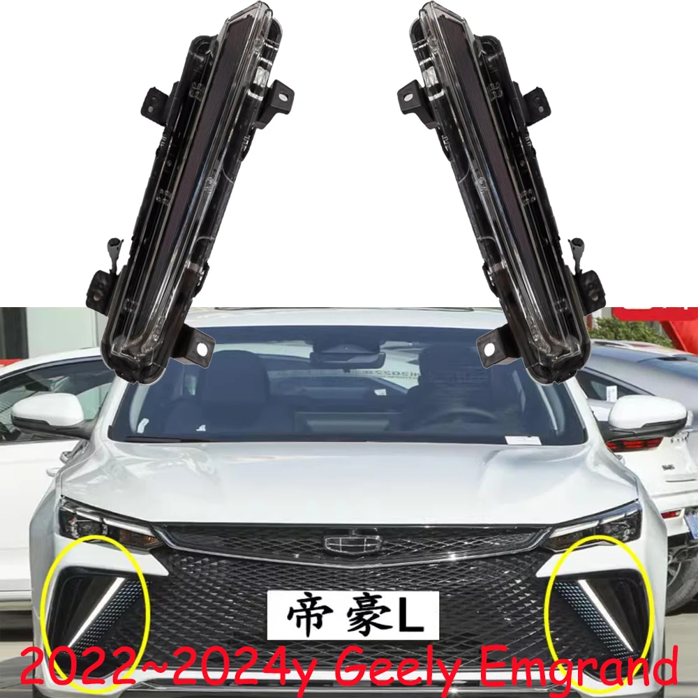 1pcs car bumper headlamp Geely Emgrand daytime light headlight 2022~2024y LED DRL car accessories auto for fog light