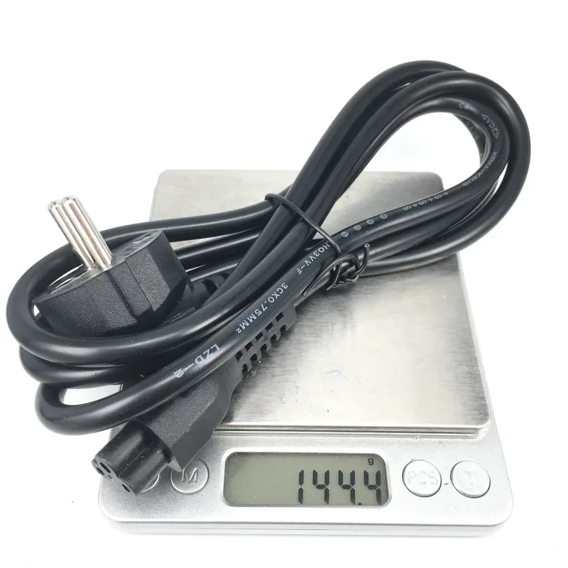 EU European AC Power Cord Euro IEC C5 Power Extension Cable 1.2m 1.5m Power Cable For Notebook Laptop PC Computer Monitor image 6