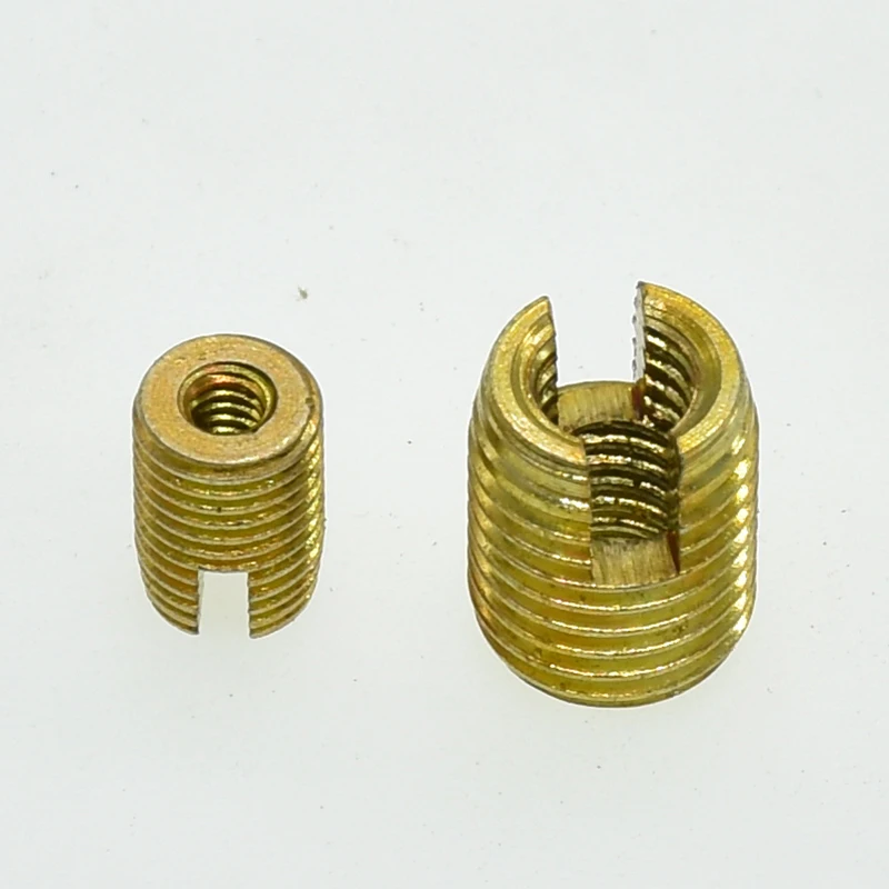 M2 to M20 Golden Galvanized Self Tapping insert Screw Bushing 302 Slotted Type Wire Thread Insert Nut Repair