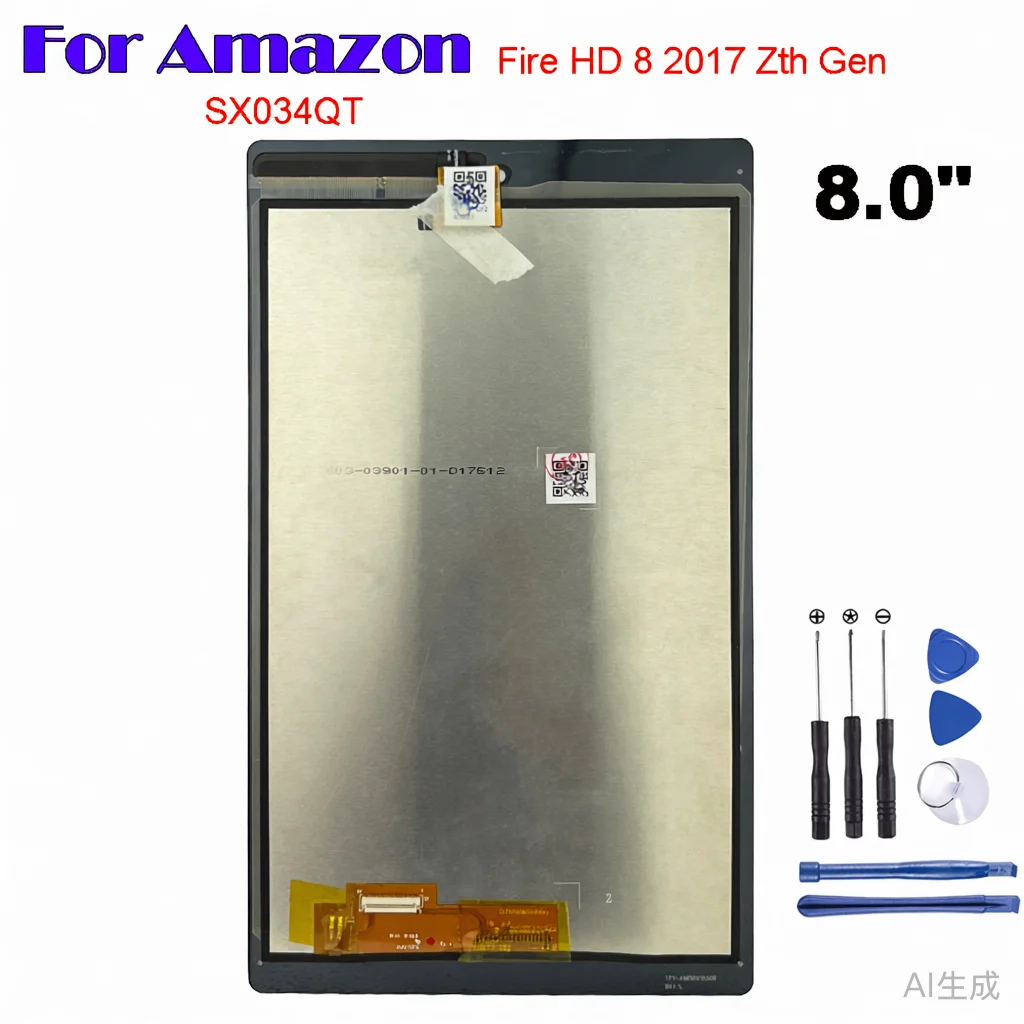 

Новый дисплей для Amazon Fire HD 8 2017 7-го поколения, 8 дюймов, SX034QT, LCD-экран, сенсорный экран, стекло, сборка, запчасти для ремонта