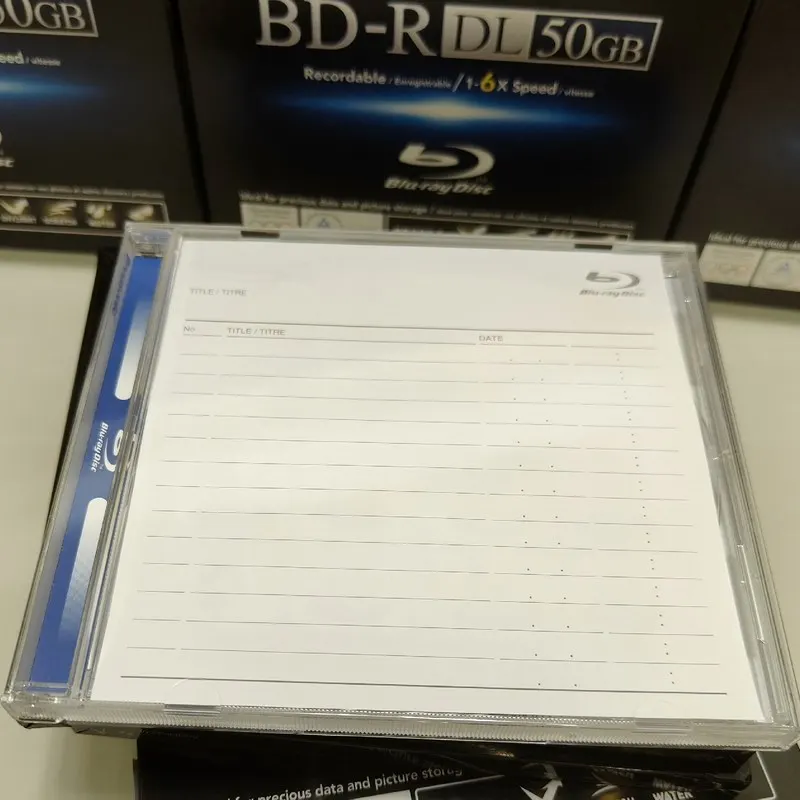 블루레이 디스크 BD-R DL 50GB 블루레이 DVD BDR 50g 기록 가능 1-6X 속도 1PC
