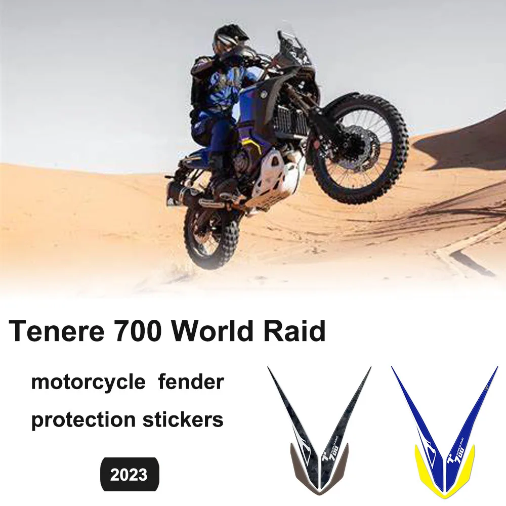 

Motorcycle High Fender Protection Sticker Kit 3D Gel Resin Waterproof Anti-Scratch Protector for Yamaha Tenere 700 World Raid