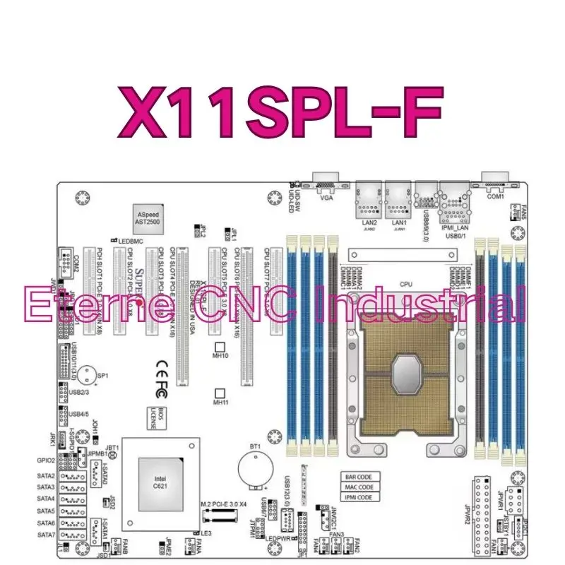 Quick delivery X11SPL-F supports LGA3647, 8 DDR4 slots, 7 PCIe 3.0 x8, dual gigabit network cards, second-hand, brand new