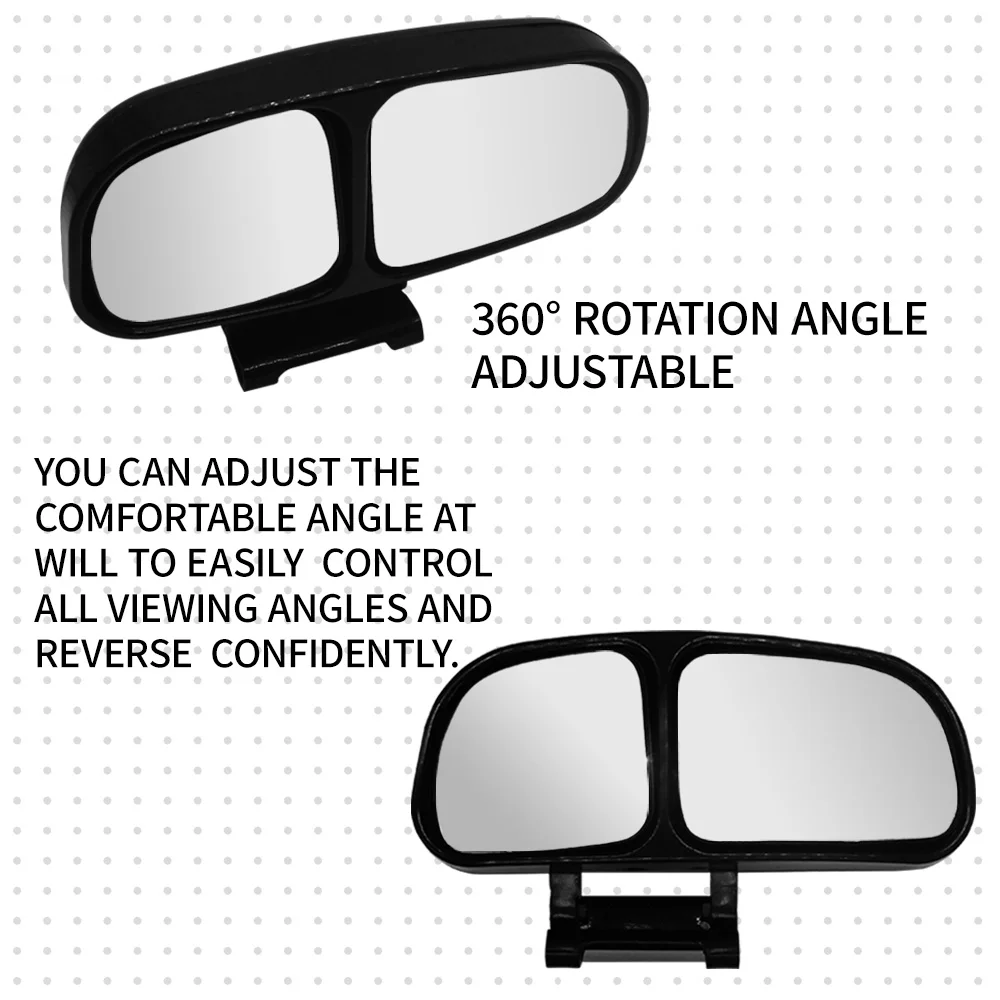 Car Rearview Mirror 360 degrees Adjustable Car Blind Spot Mirror Automotive Wide Angle Convex Mirror Dual Mirror - Image 5