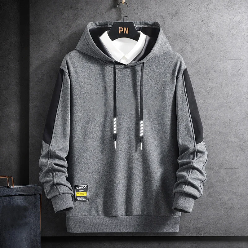 Autumn Winter long-sleeved Hoodies men's plus size bottoming shirt loose round neck compassionate youth trend 9XL 10XL 160kg