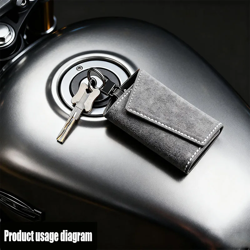 혼다 골드윙 1800 GL1800 골드 윙 GL1500 CT125 CB125 오토바이 스웨이드 가죽 키 케이스 메탈 훅 키링