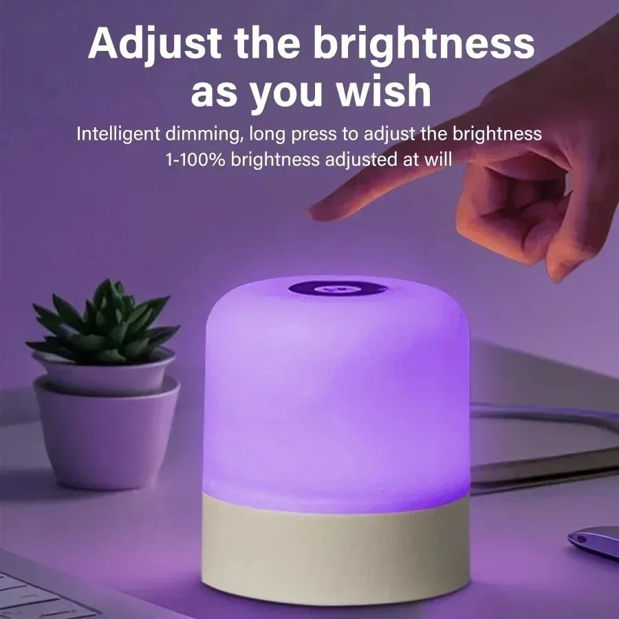 Lampu Malam Sentuh GGbingo, Lampu Malam Isi Ulang dengan Remote Control, Lampu Meja RGB yang Dapat Diredupkan, Lampu Ambient untuk Kamar Tidur dan Ruang Tamu