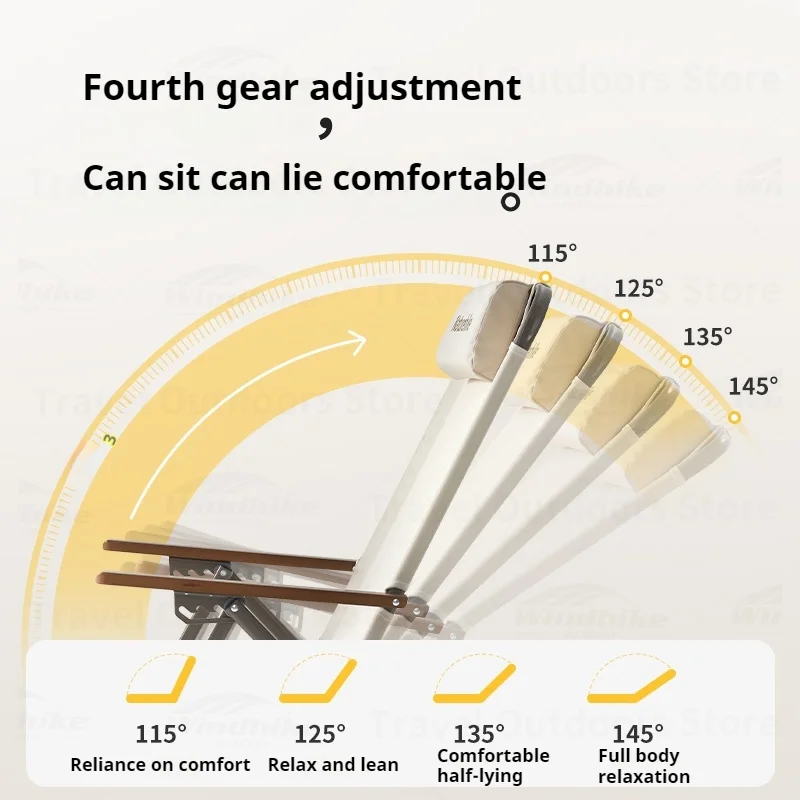 

Naturehike Star Watch T02-Adjusting Folding Recliner Outdoor Camping Folding Chair Portable Beach Chair Office Lunch Break Chair