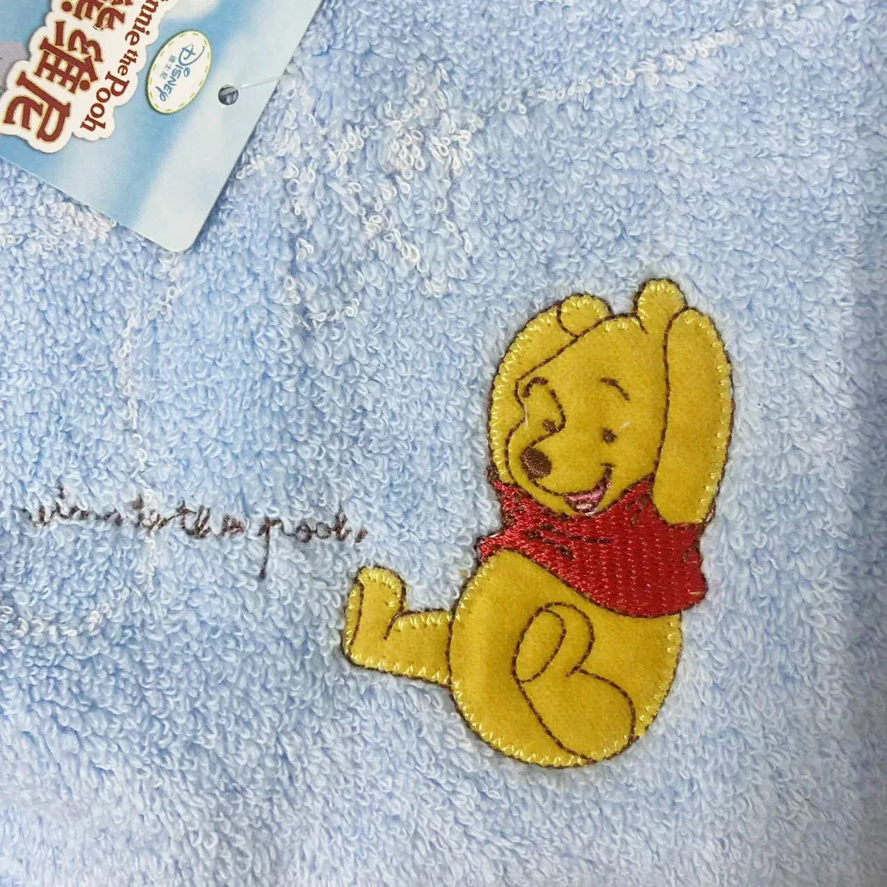 Disney Winnie The Pooh Cotton 100% Handkerchief  Hand Towel  Square Scarf Cartoon Soft Water-Absorbing Boy Kids 34x34CM