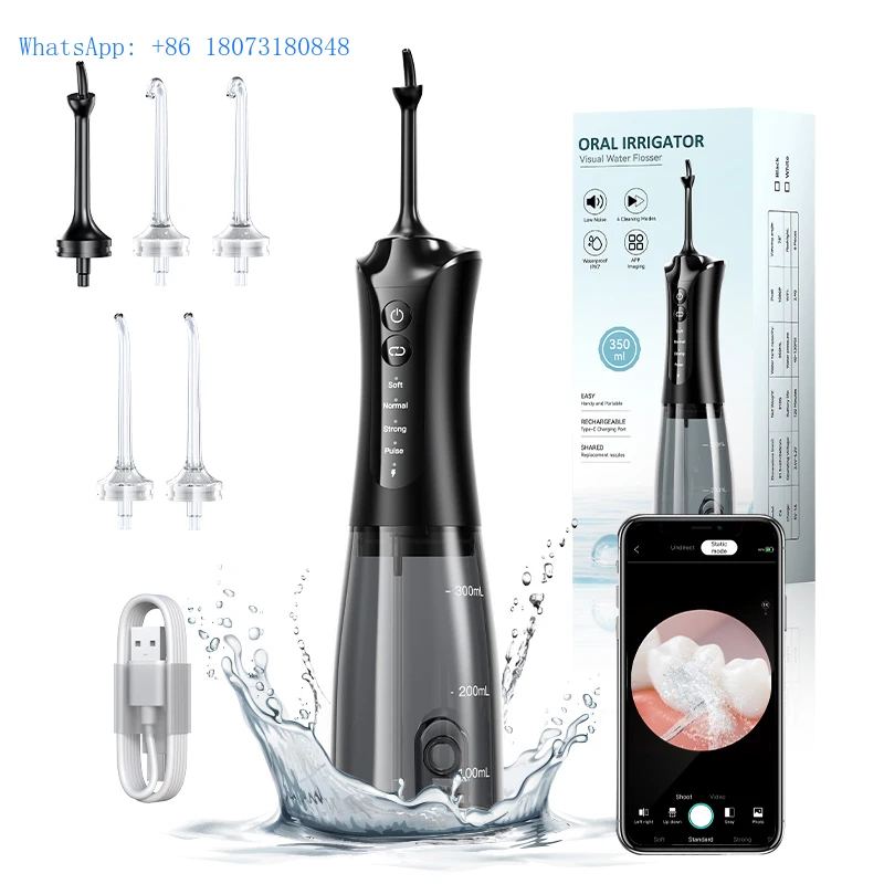 SUNUO C6 Visual APP 1080P HD waterproof electric water flosser  intraoral with camera