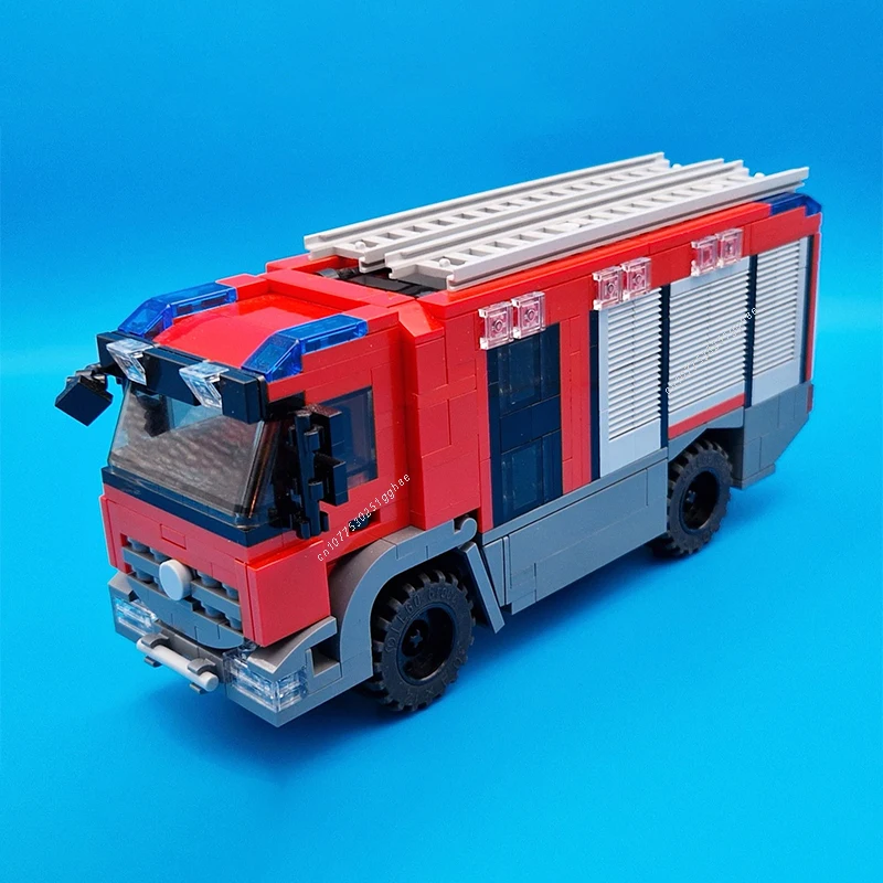 City Vehicle Multifunctional Fire Engine Car MOC Building Blocks Model Bricks Sets Assemble Display Children's Toys Gifts 589PCS