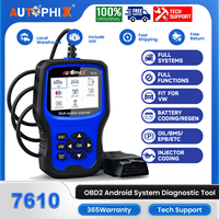 Autophix 7610 OBD2 Car Scanner Diagnostic Tool with ABS SAS Airbag Oil EPB DPF TPMS Reset  OBDII Full System Automotive Tester