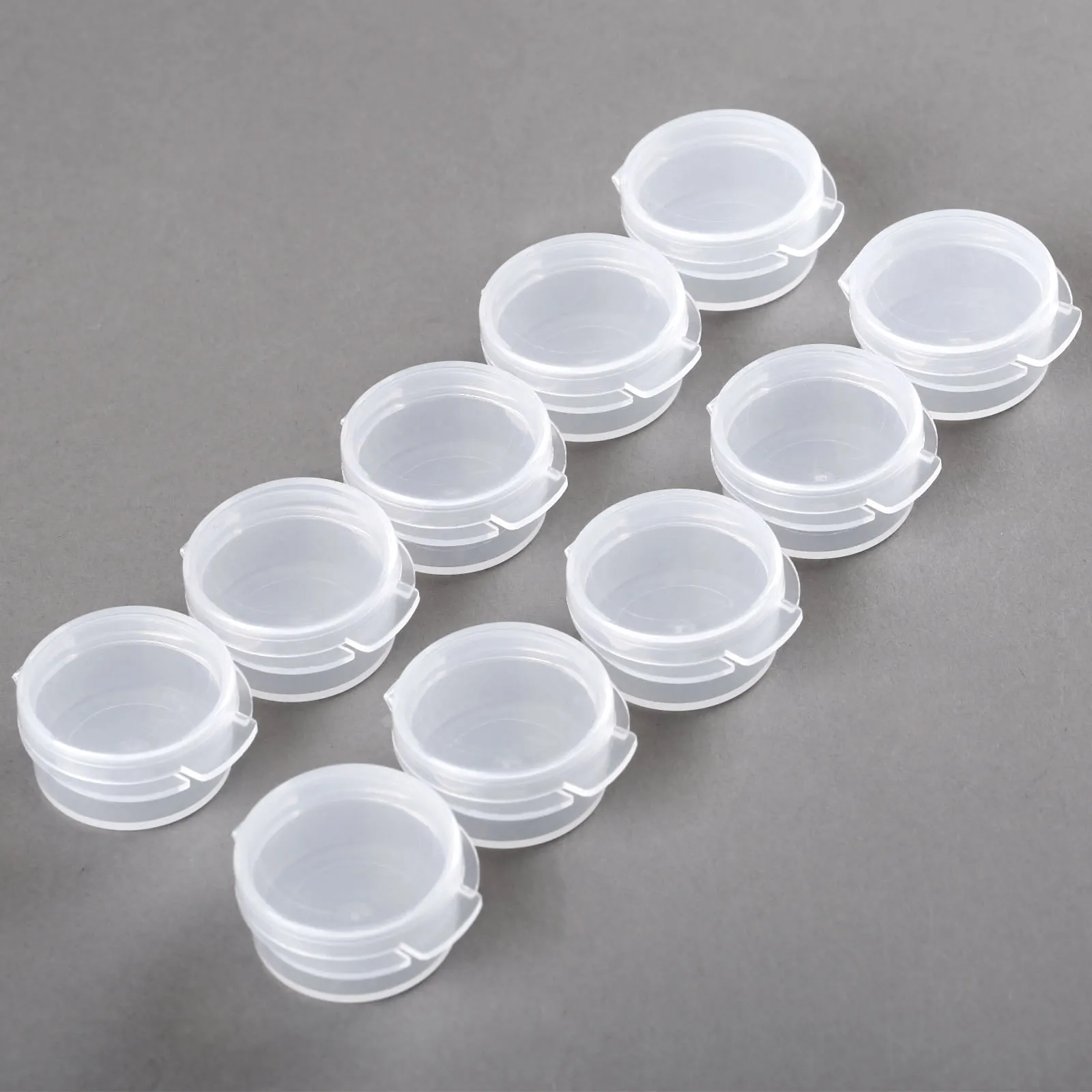 10pcs/20pcs Cosmetic Button Jar 5g Clear Plastic Button Cover Mini Q Pot Leak Proof Cream Empty Makeup Container Sample Bottle