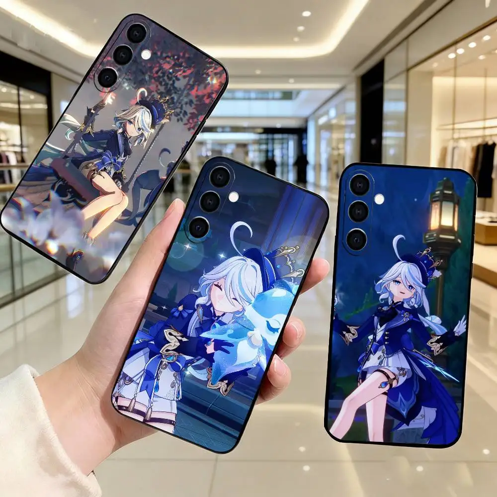 Genshin Impact Furina  Phone Case For Samsung Galaxy A73,A72,A71,A70,A53,A52,A51,Soft Silicone Black Cover