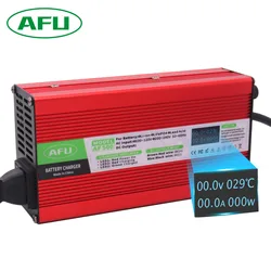 58.4V 8A Charger Special For 48V 51.2V 16S LiFePO4 Battery With OLED Display Fast Charger Cooling Fan