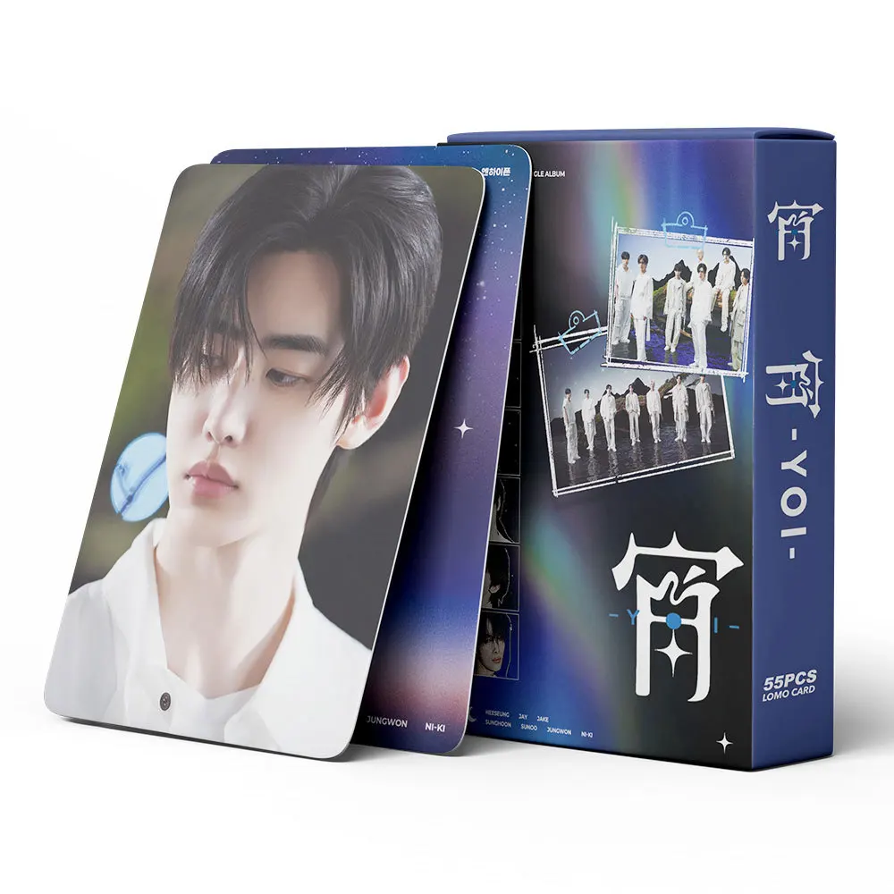 55 Pz/set Coreano Pop Boy Group JUNGWON HEESEUNG Crea Carte LOMO di Alta Qualità Album Carte Fan Notturni Regali e Da Collezione